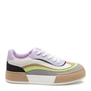Carson Lavender Color Block Sneaker Low Rise High Step