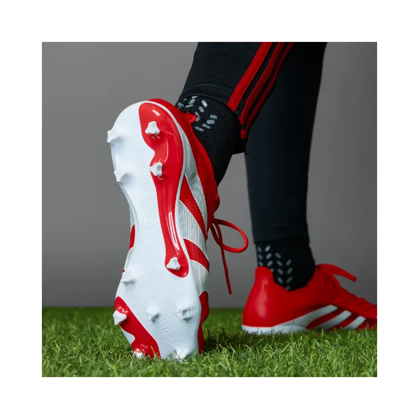 Body Agility Adidas Predator League Firm Multi-Ground Cleats Unisex Football Shoes - Lucid Red/Cloud White/Core Black