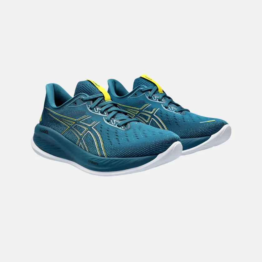 Lightweight Cushion spandex running wear Asics GEL-CUMULUS 26 Men's Running Shoes - Evening Teal/Bright Yellow