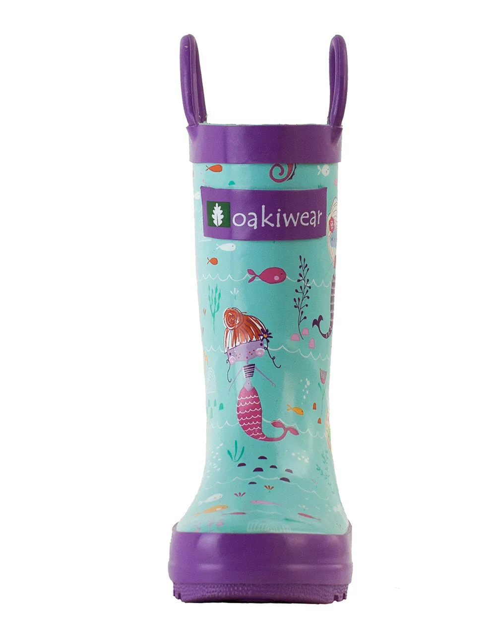 Comfort Boots Wear Mermaids Loop Handle Rubber Rain Boots