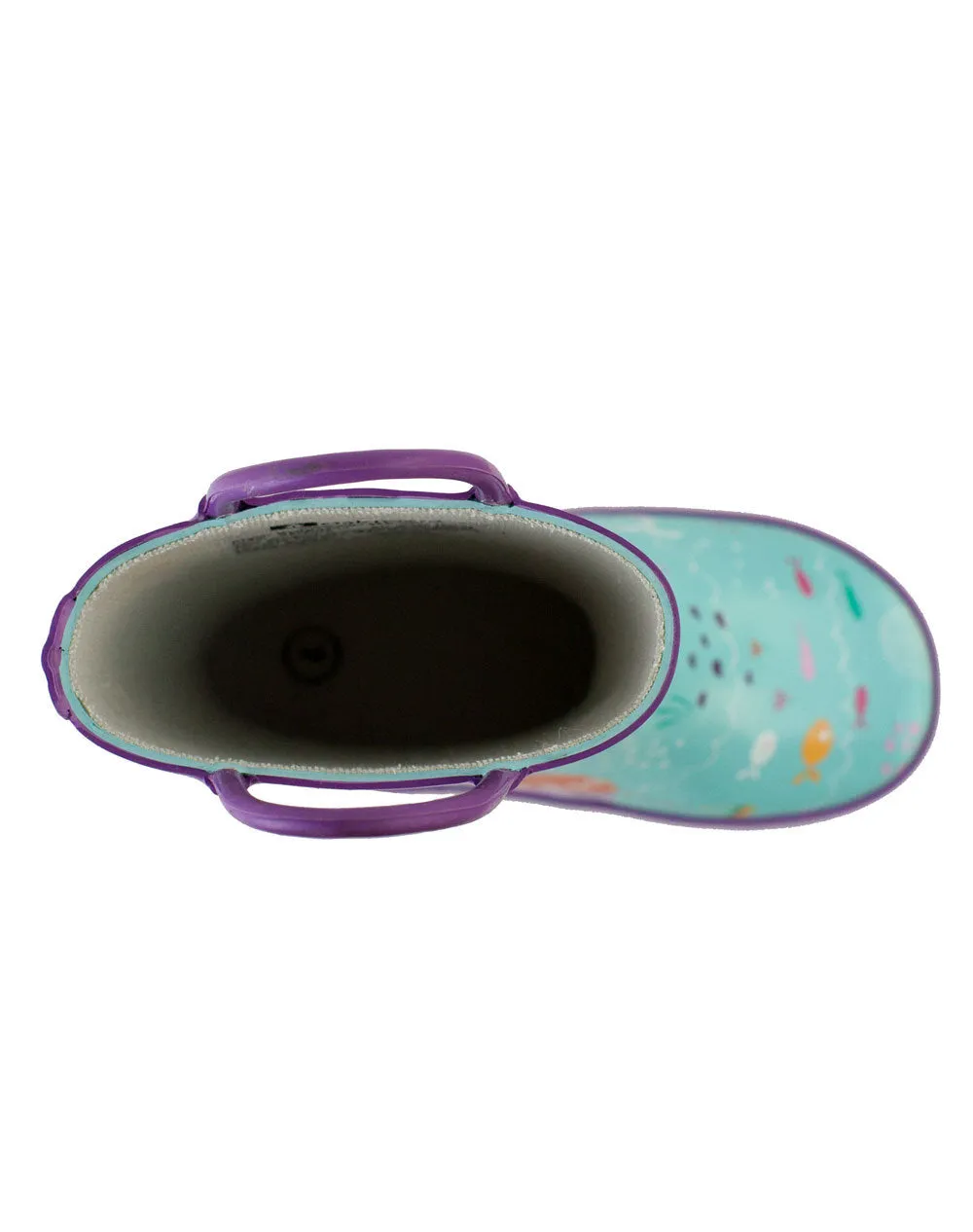 Instant Comfort All Season Protection Mermaids Loop Handle Rubber Rain Boots