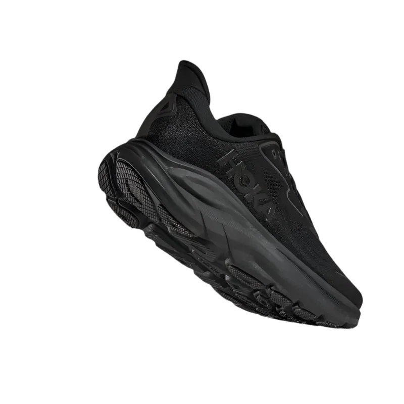 Adventure race running in a suspension bridge area shoes HOKA Clifton 10 D Mens Running Shoes