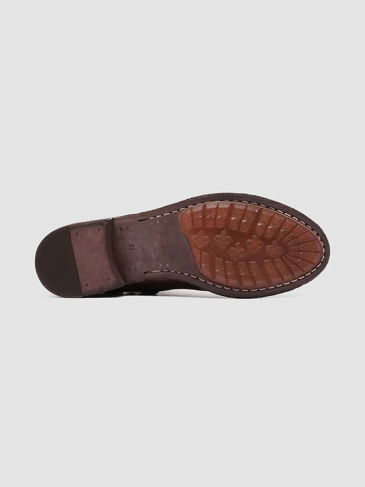 LISON 036 - Burgundy Leather Booties Night Glow Palm Base