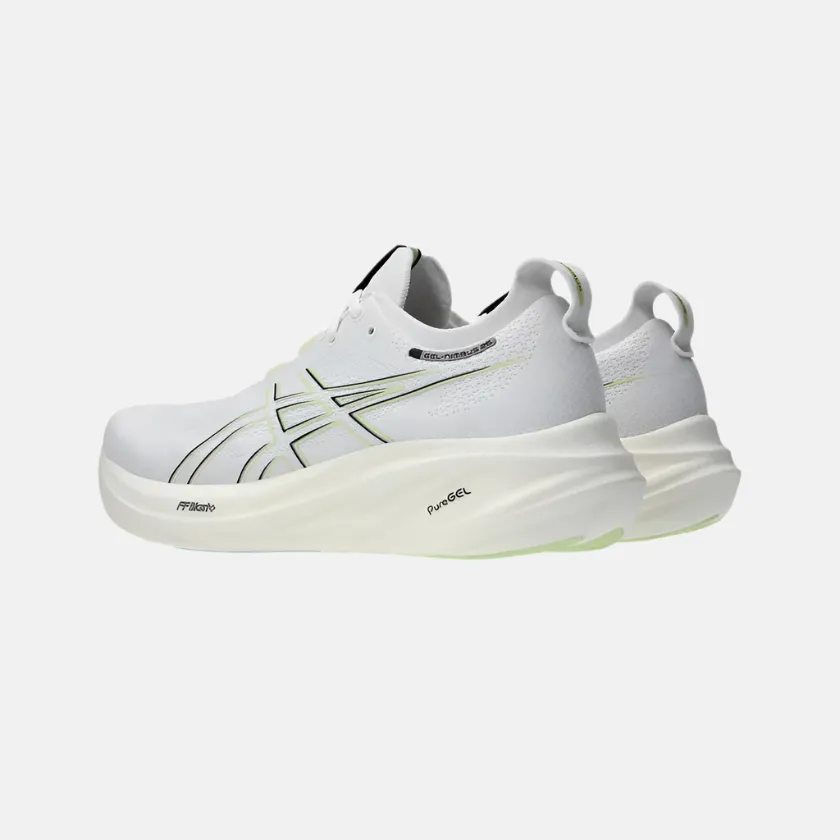 foldable running shoes Asics GEL-NIMBUS 26 Men's Running Shoes -White/Birch