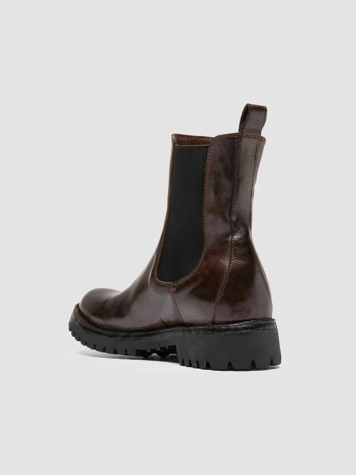 Street Fit LORAINE 004 - Brown Leather Chelsea Boots