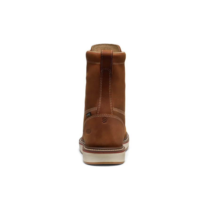 Deep Tread Mountain Support Men's Liberty 8" Waterproof Boot (Soft Toe)  |  Leather Brown/Birch