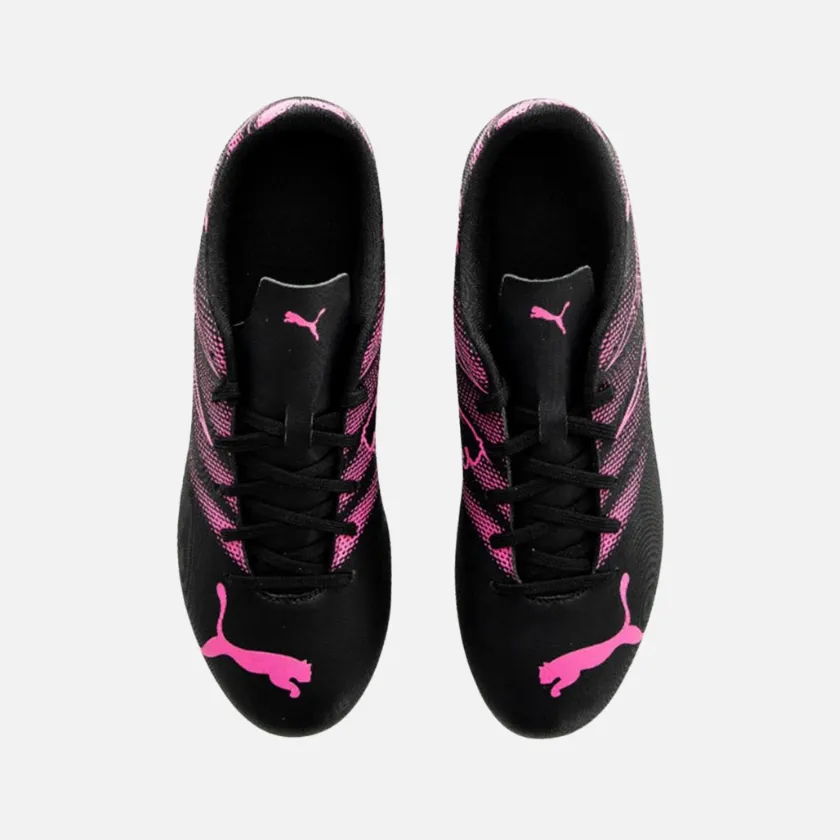 Puma Attacanto FG/AG Cleats Men's Football Shoes -Black/Poison Pink Sharp Cut