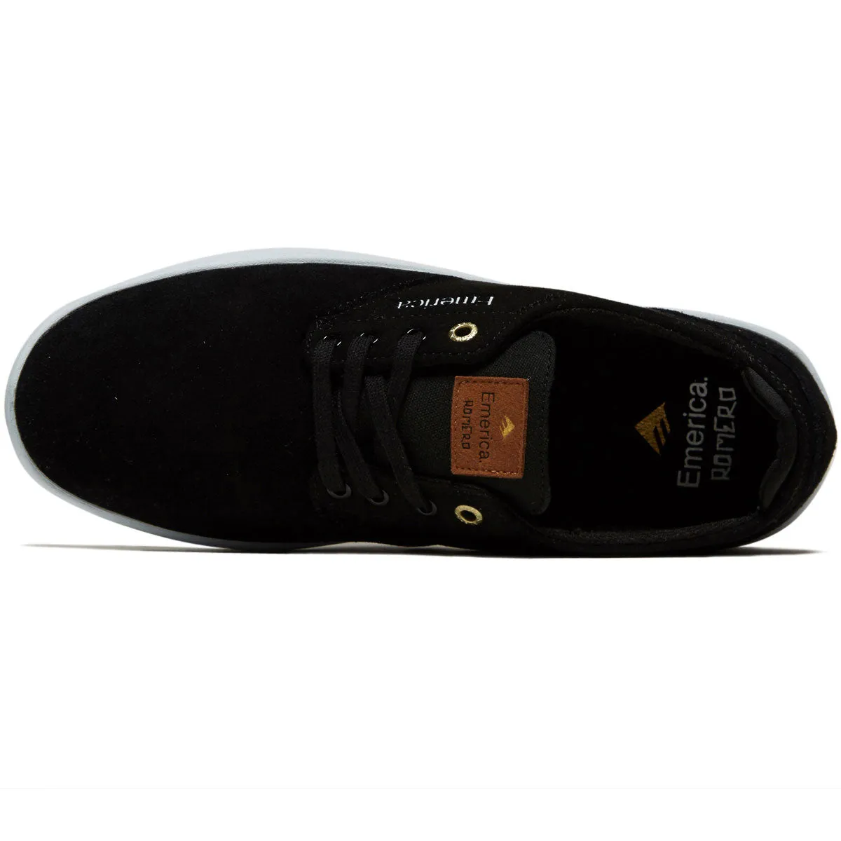 Premium Texture Skater All Day Emerica Romero Laced Shoes - Black/White