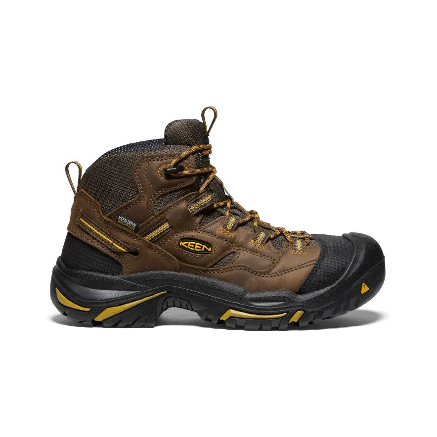 Men's Braddock Waterproof Mid (Steel Toe)  |  Cascade Brown/Tawny Olive Anti-Puncture Sole Foot Stability System