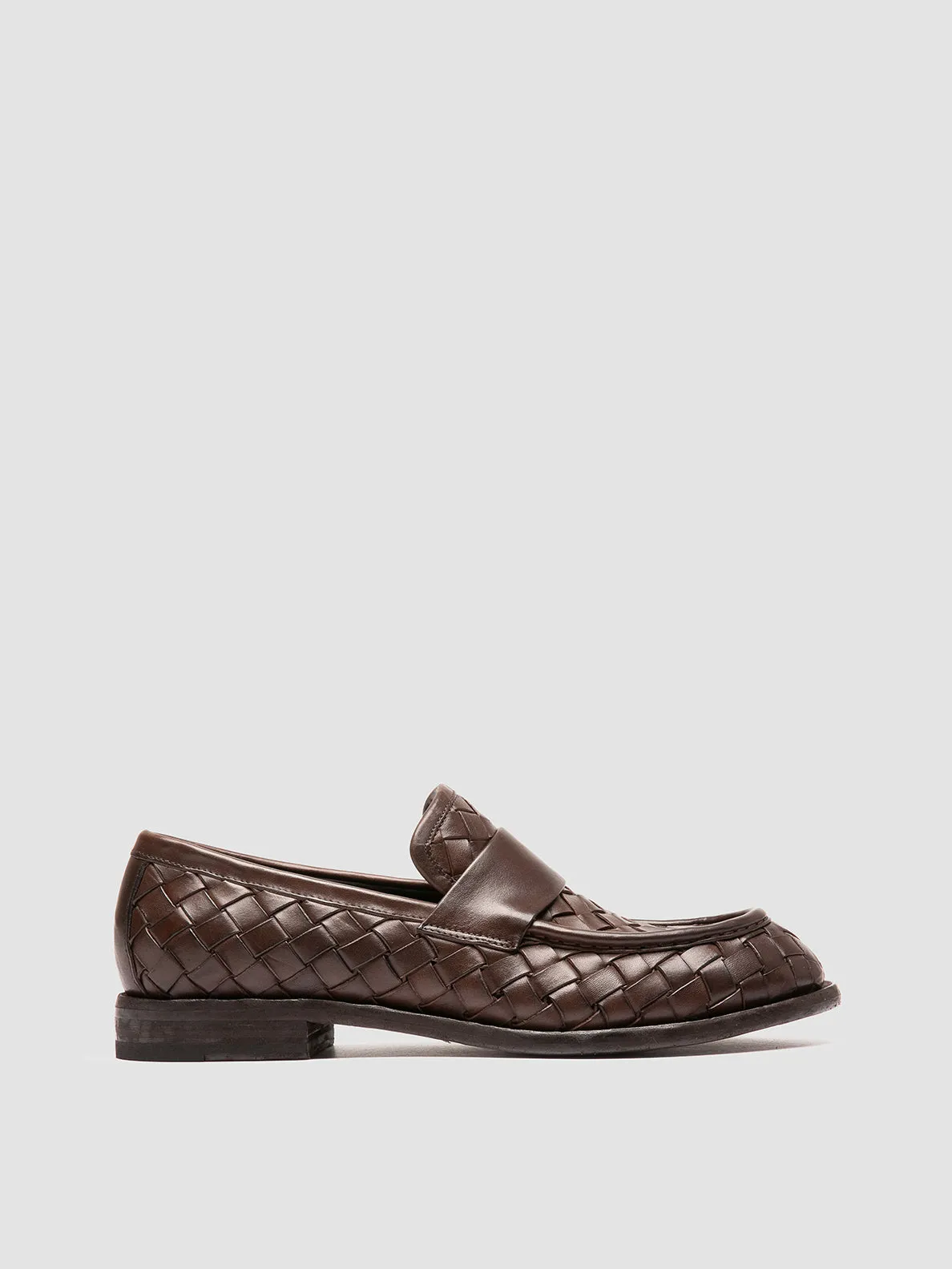 RUGGED 008 - Brown Leather Penny Loafers Street Food