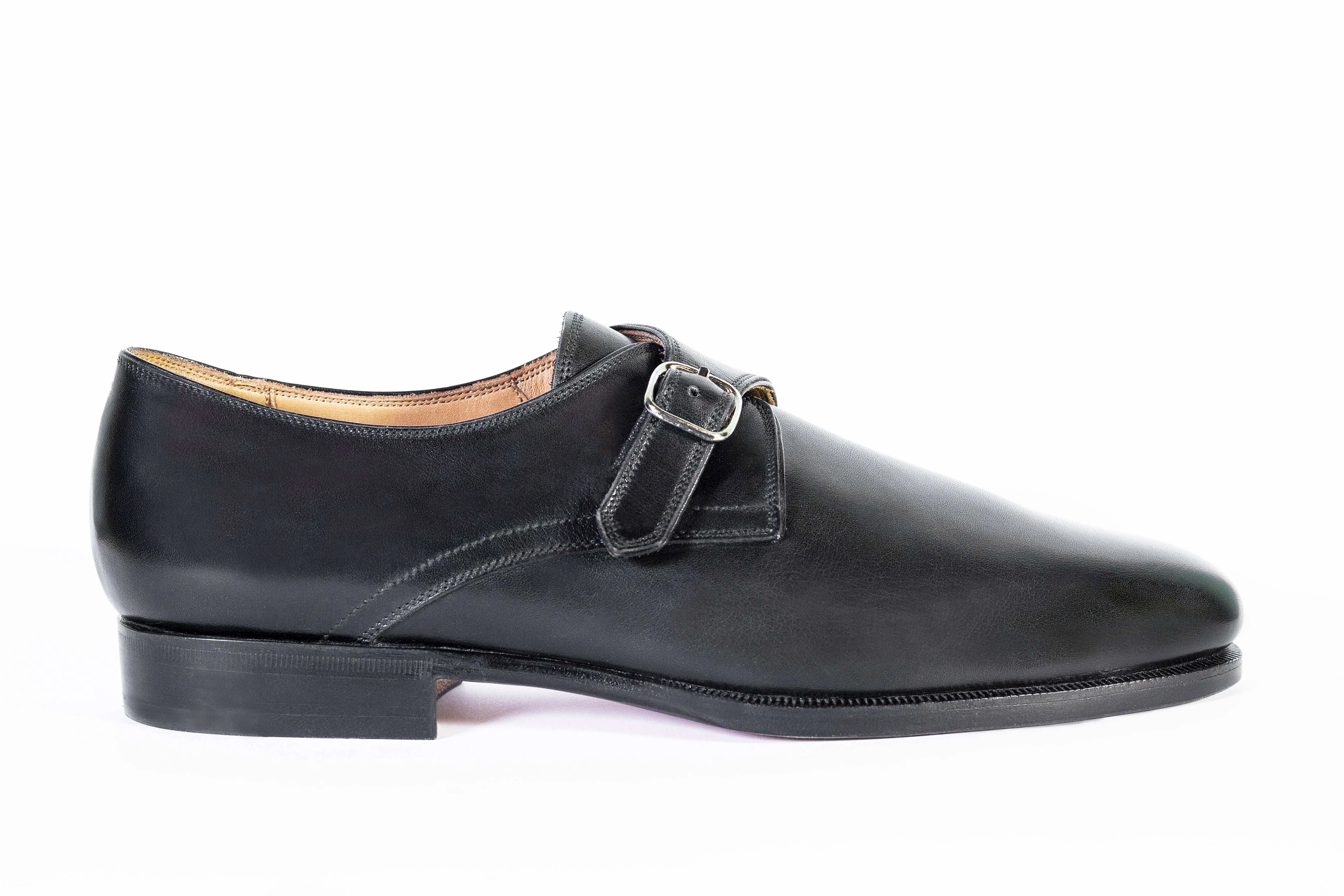 DERBY WITH BUCKLE FULL GRAIL CALF LEATHER Smooth Polished Look