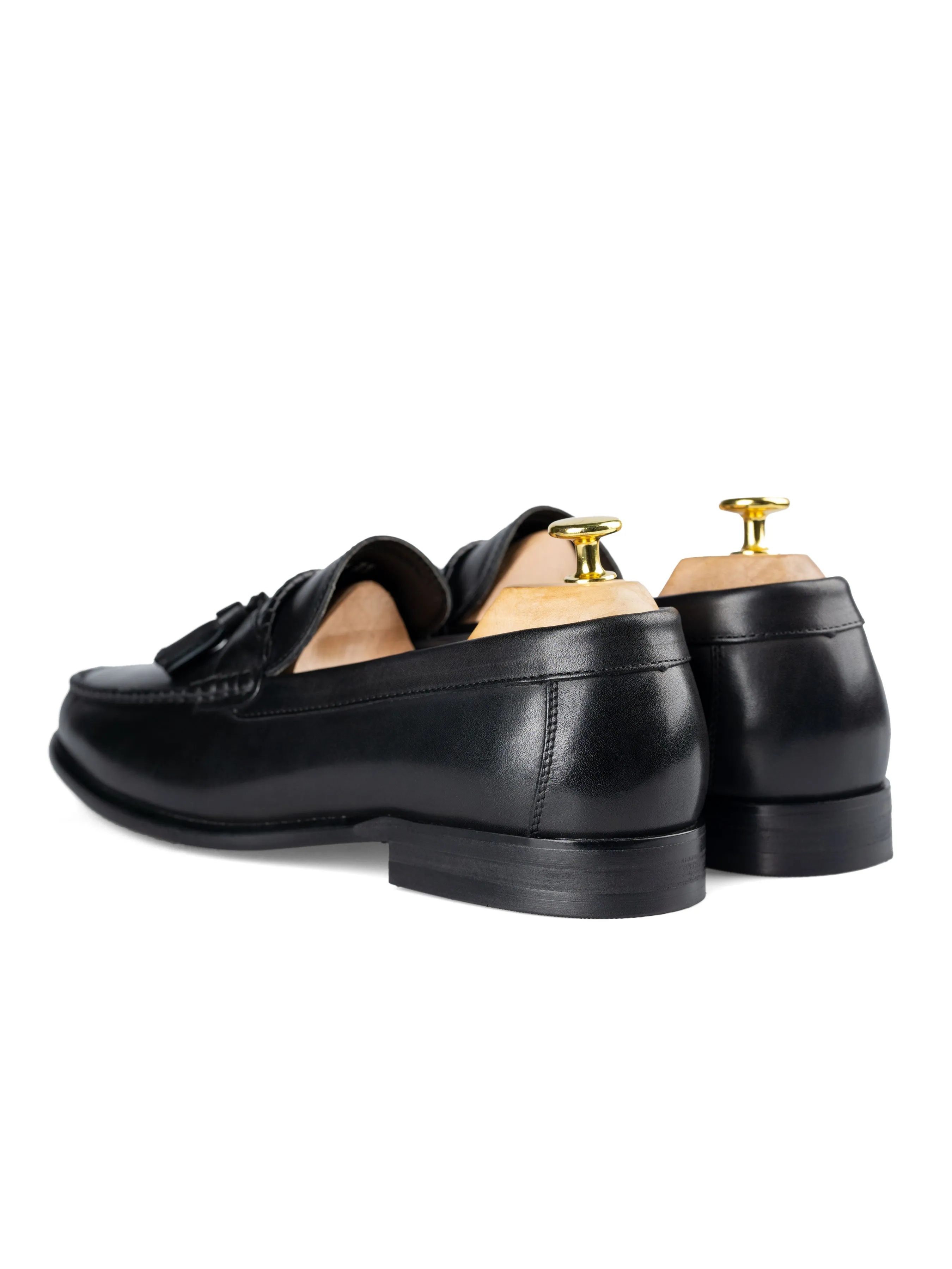 Tassel Moccasin Loafer - Solid Black Modern Ease