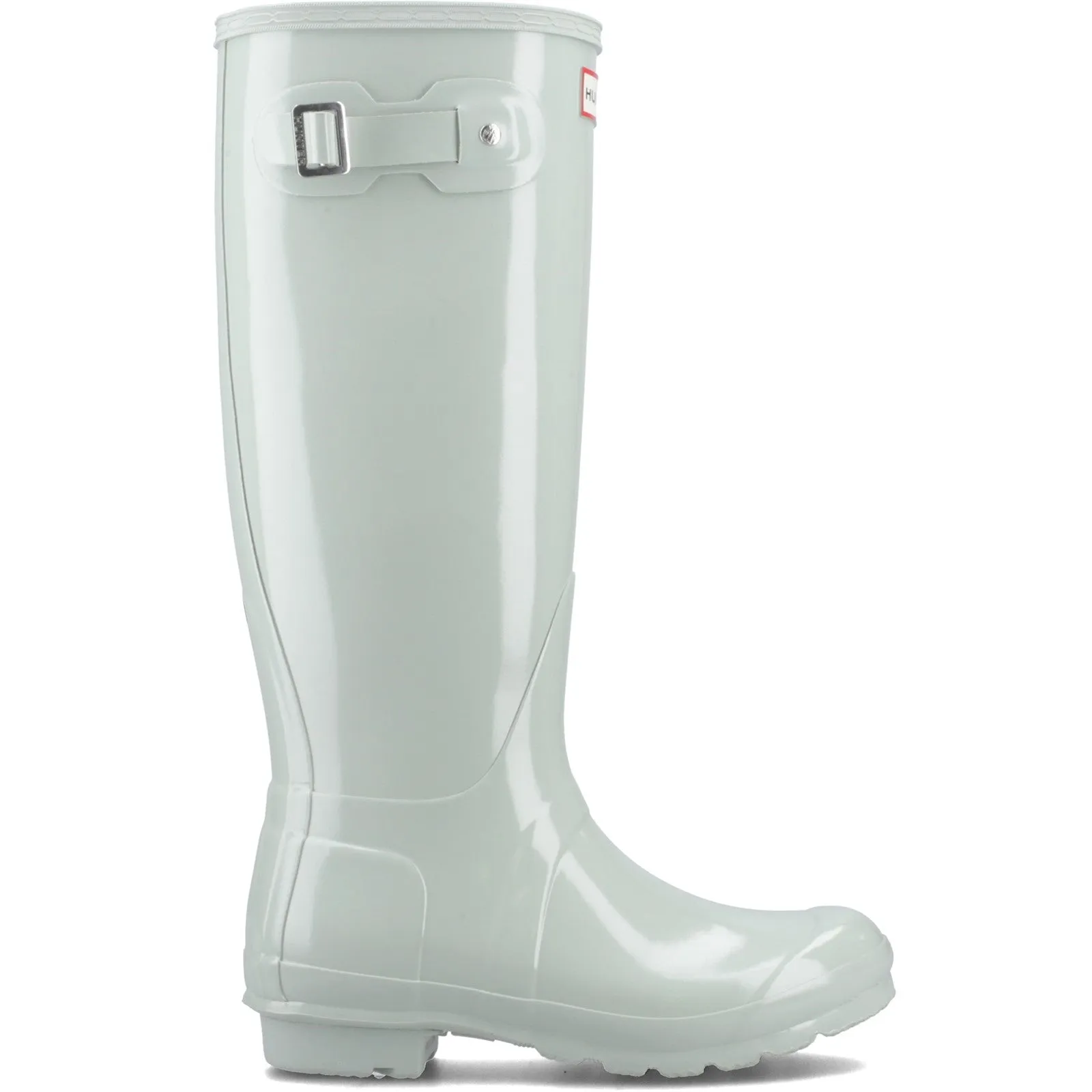 Hunter Womens Original Tall Gloss Wellingtons Sea Foam Walking Footwear