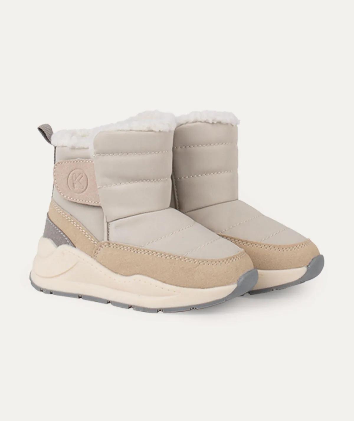 Heavy Duty Comfort Storm Protection Quilted Snow Boot - Neutral  Winter White