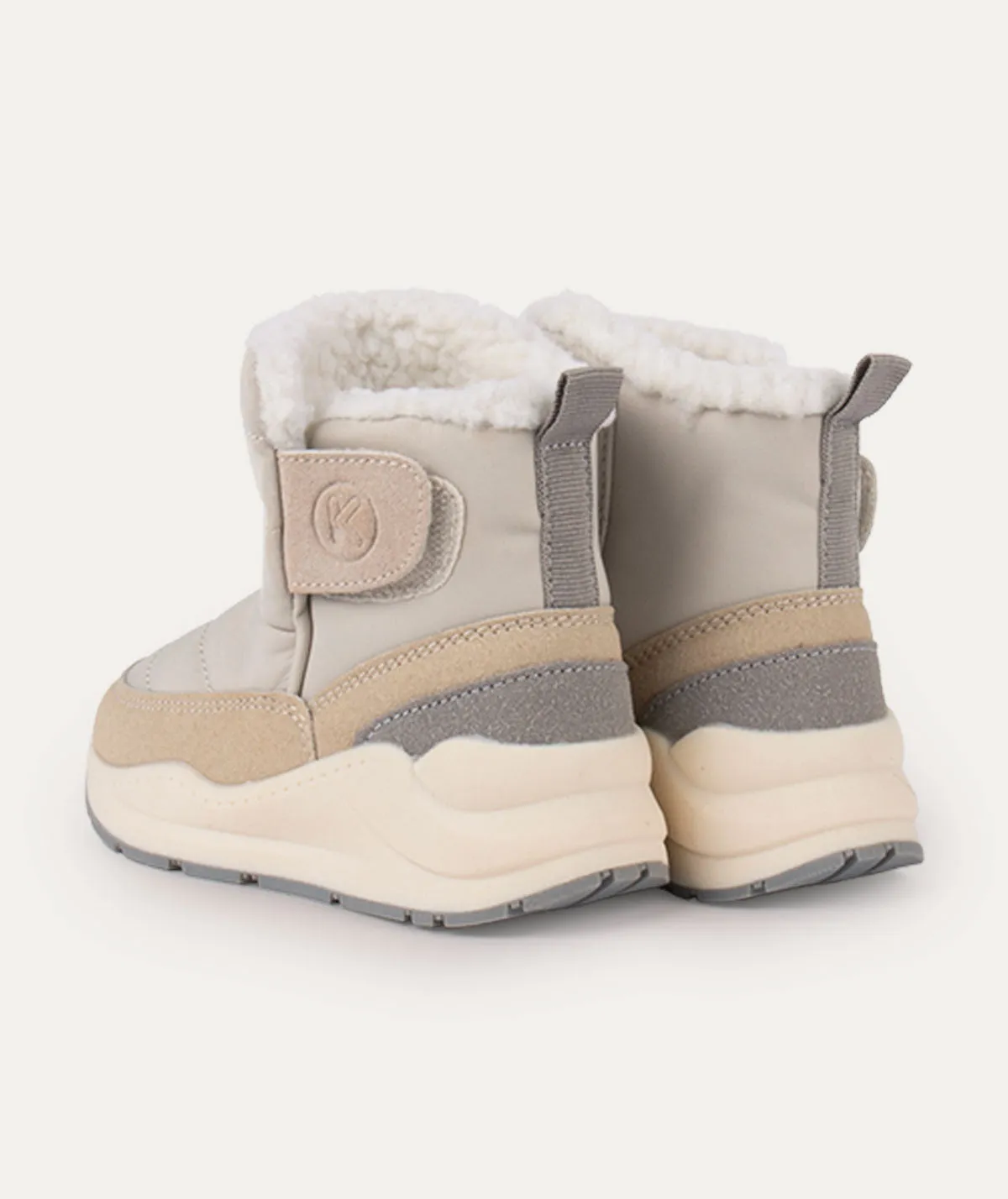Quilted Snow Boot - Neutral  Winter White Waterproof Boot Comfort Chilly Weather
