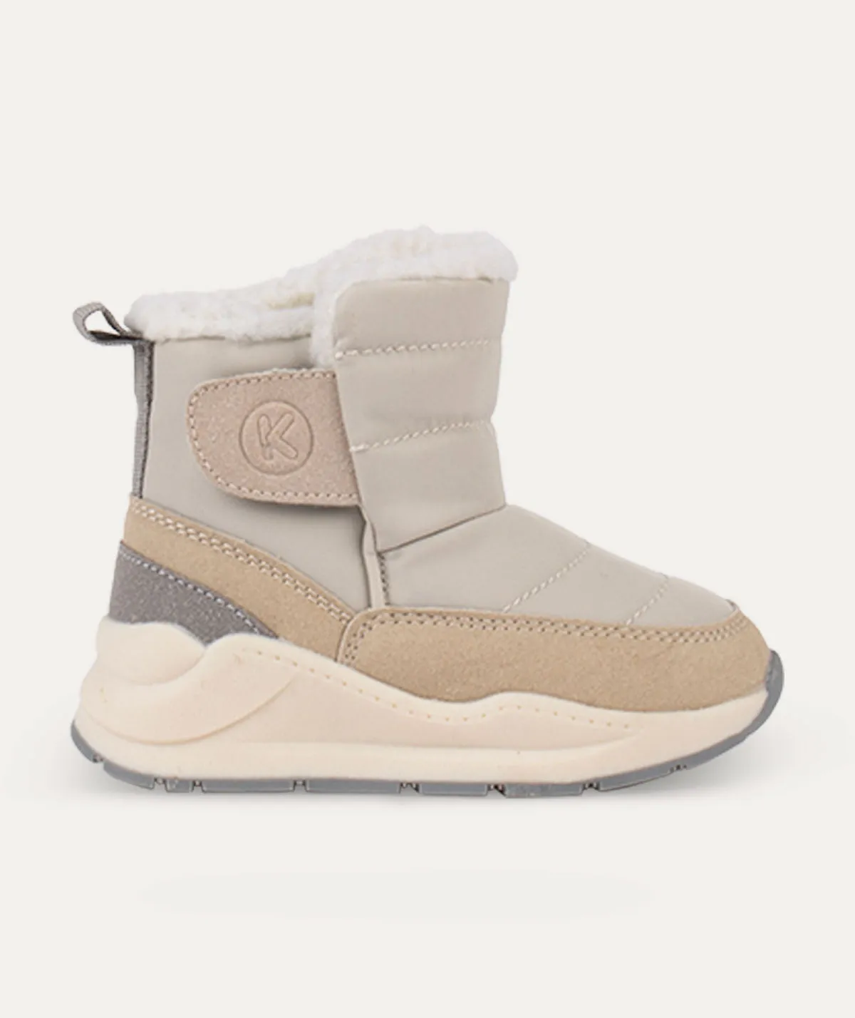 Waterproof Walking Spring Ready Quilted Snow Boot - Neutral  Winter White