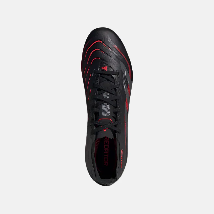 Defensive Grip Adidas Predator League Firm Multi-Ground Unisex Football Shoes -Core Black/Grey Four/Lucid Red