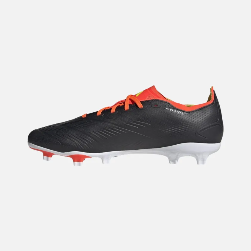 Adidas Predator League L Unisex Football Ground Shoes -Core Black/Cloud White/Solar Red Grip Track Daily Match