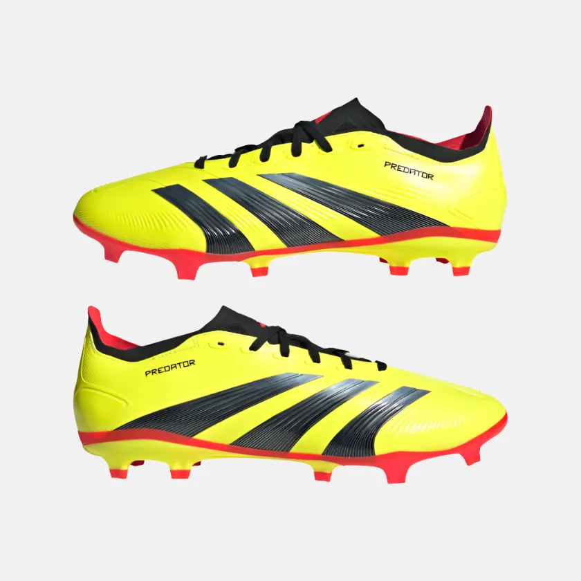 Adidas Predator League Firm Ground Football Shoes -Team Solar Yellow 2/Core Black/Solar Red Shooting Practice All Season