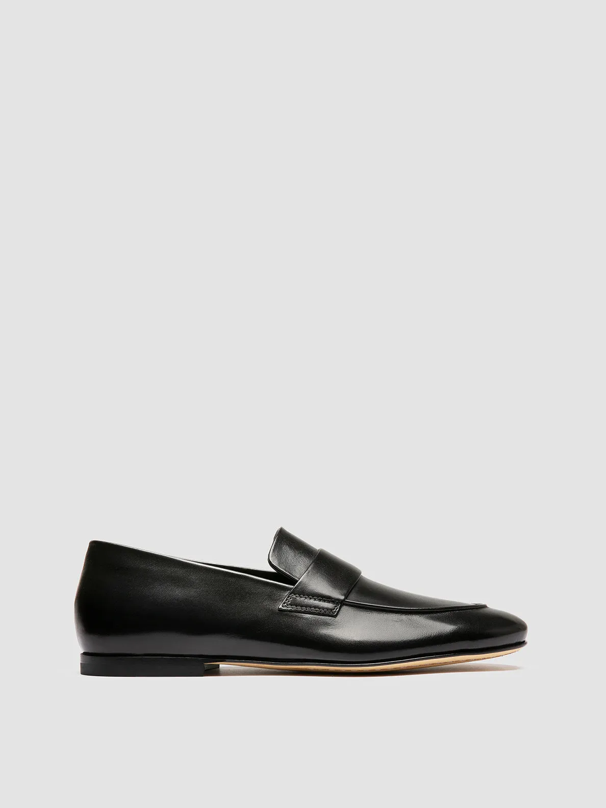 Musician??s Style AIRTO 001 - Black Leather Penny Loafers