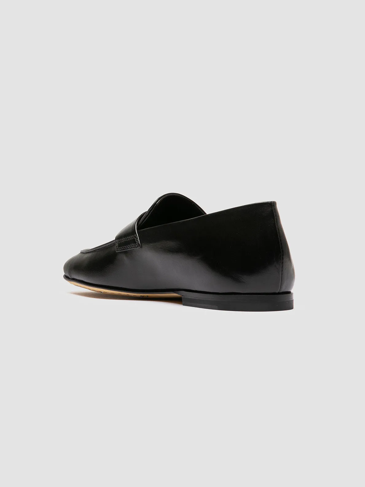 AIRTO 001 - Black Leather Penny Loafers Flex Path