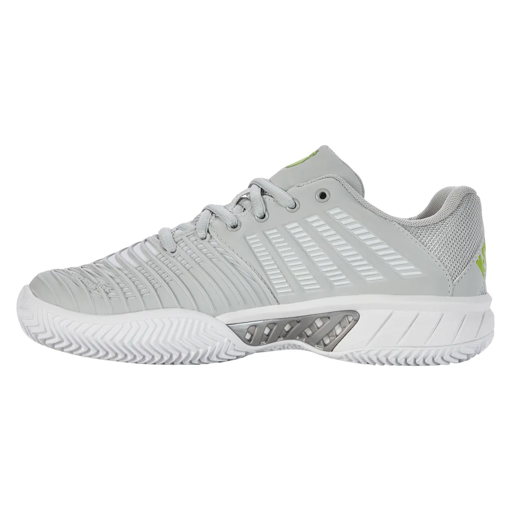 Anti Odor Active Flex K-Swiss Express Light 3 HB Tennis Shoes (Ladies) - Grey Violet/White/Lime Green