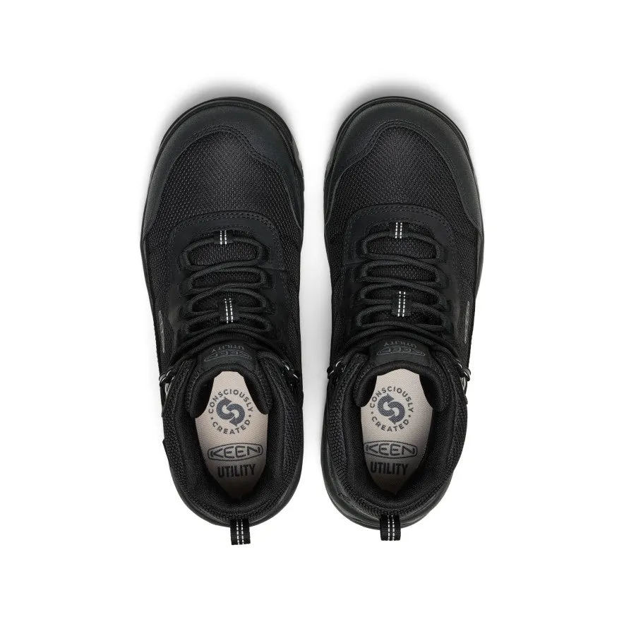 Men's Skokie Waterproof Work Boot (Soft Toe)  |  Black/Black Mountaineering