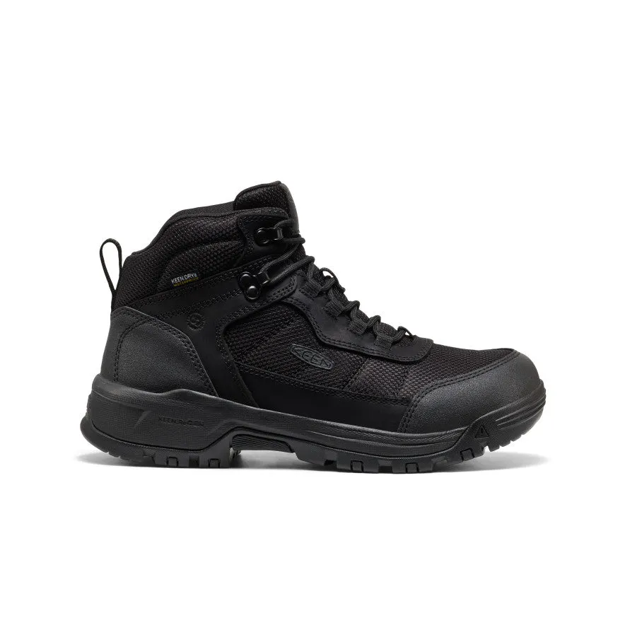 Men's Skokie Waterproof Work Boot (Soft Toe)  |  Black/Black Foot Arch