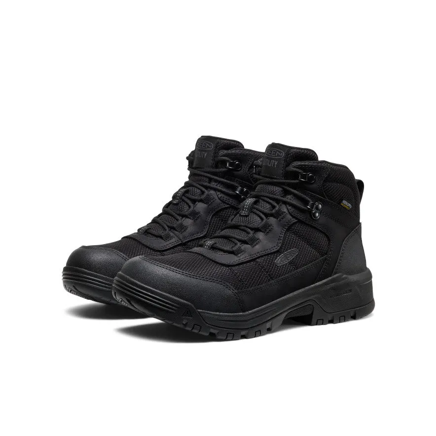 Men's Skokie Waterproof Work Boot (Soft Toe)  |  Black/Black Light Weight Walking