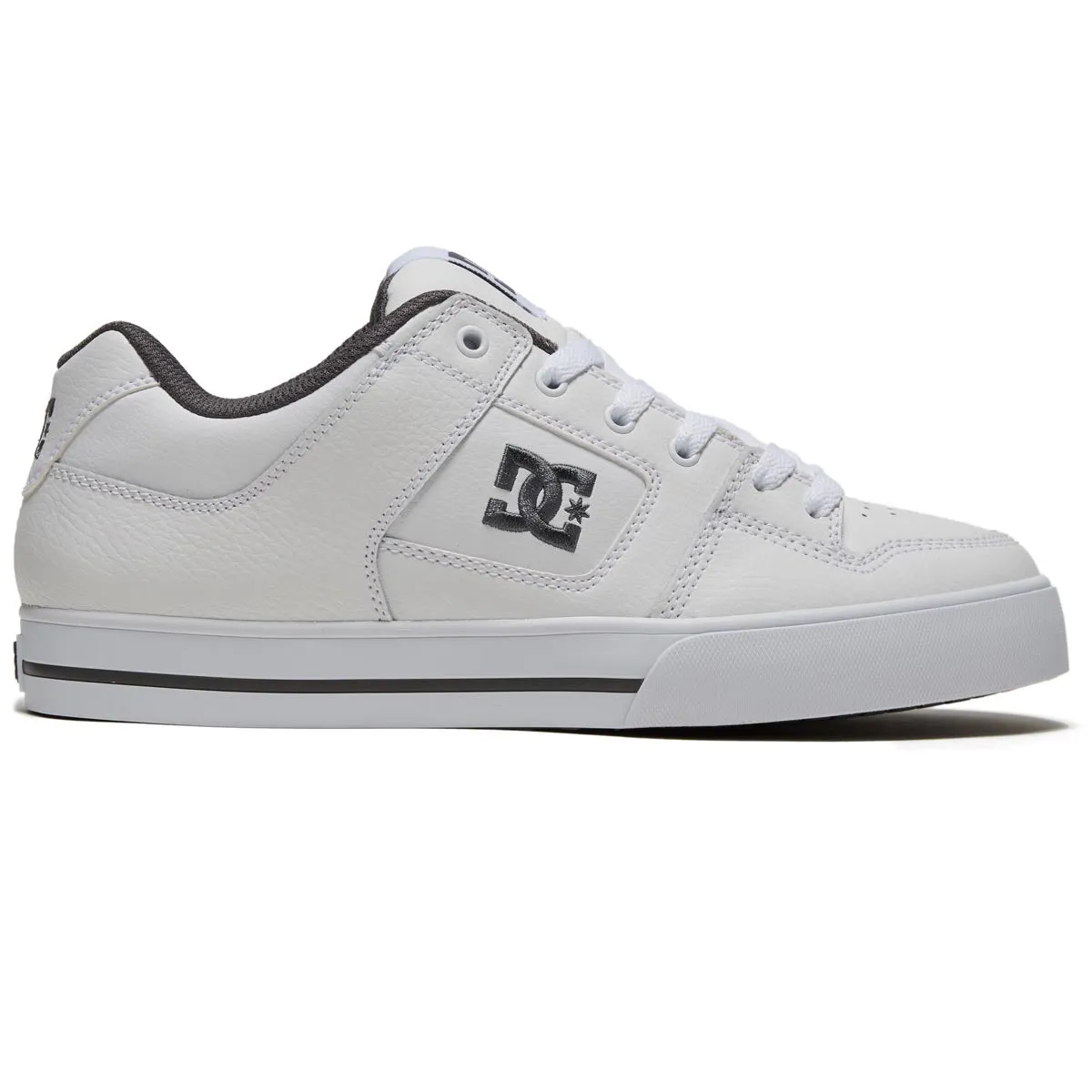 Flexible Uppers Easy to Wear DC Pure Shoes - White/Battleship/White