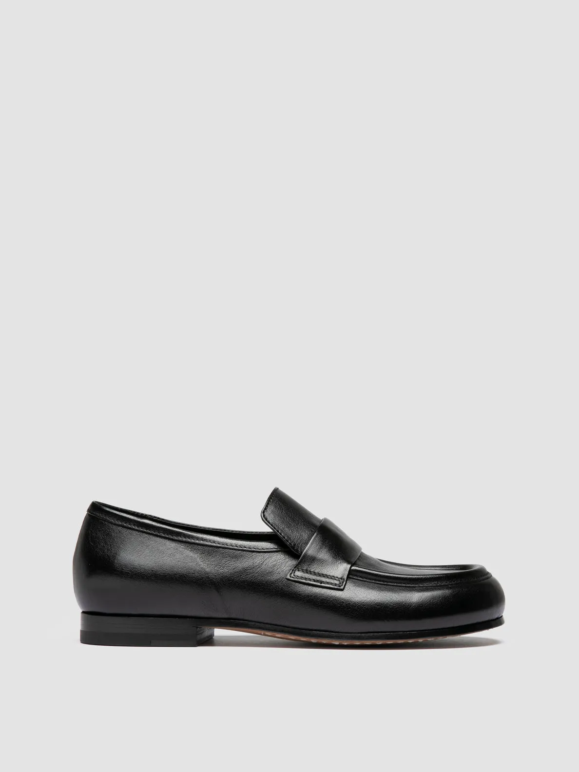 BECKY 101 - Black Leather Penny Loafers All Day Pace