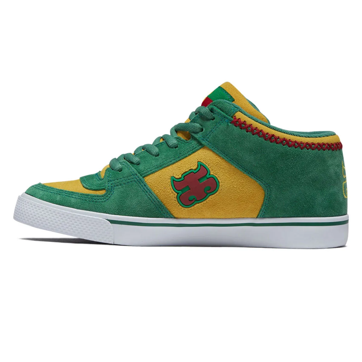IPath Reed Mid Shoes - Green/Yellow/Rasta Suede Free Ride Fit