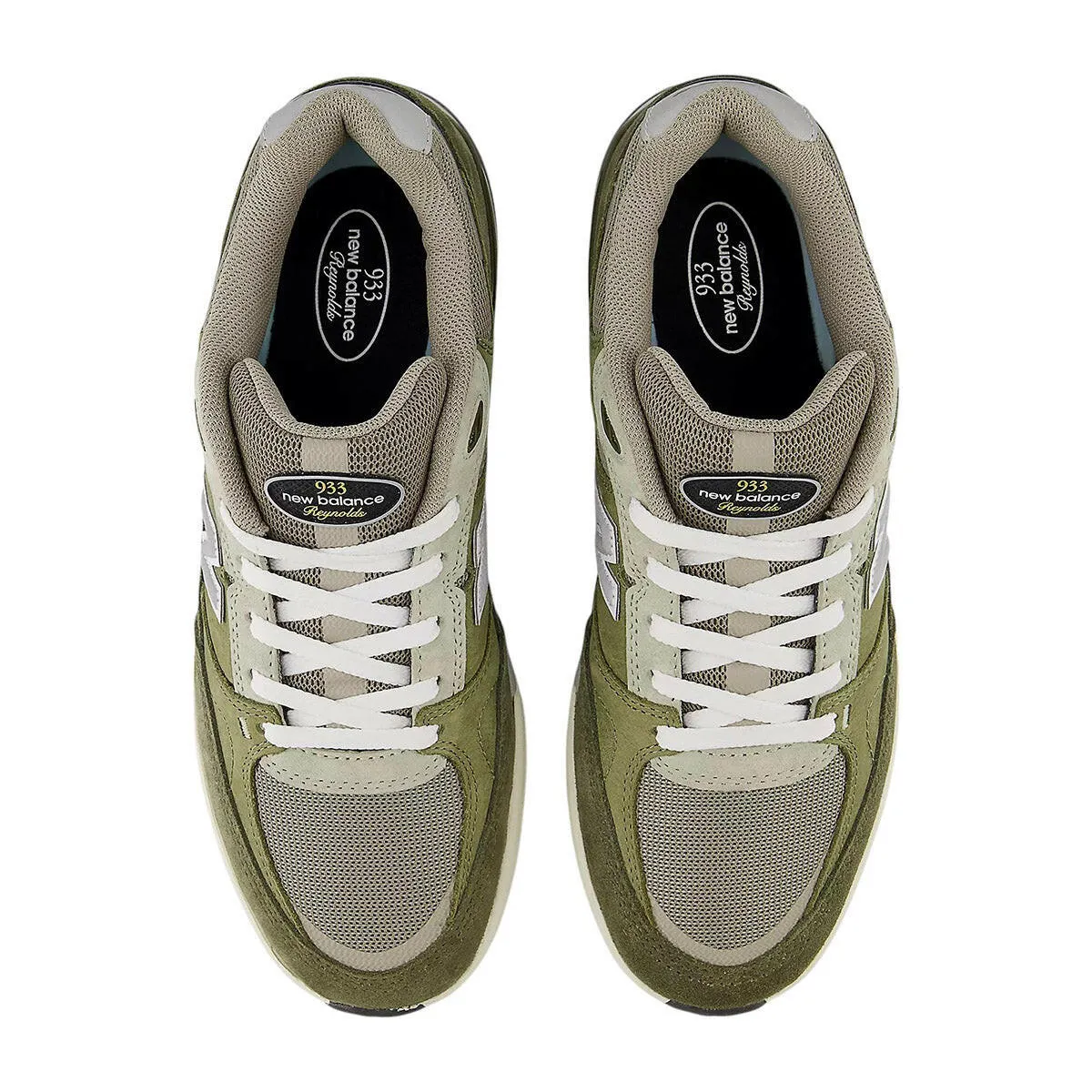 Comfort Cushioned New Balance - Andrew Reynolds 933 Shoes Olive/Dark Olive
