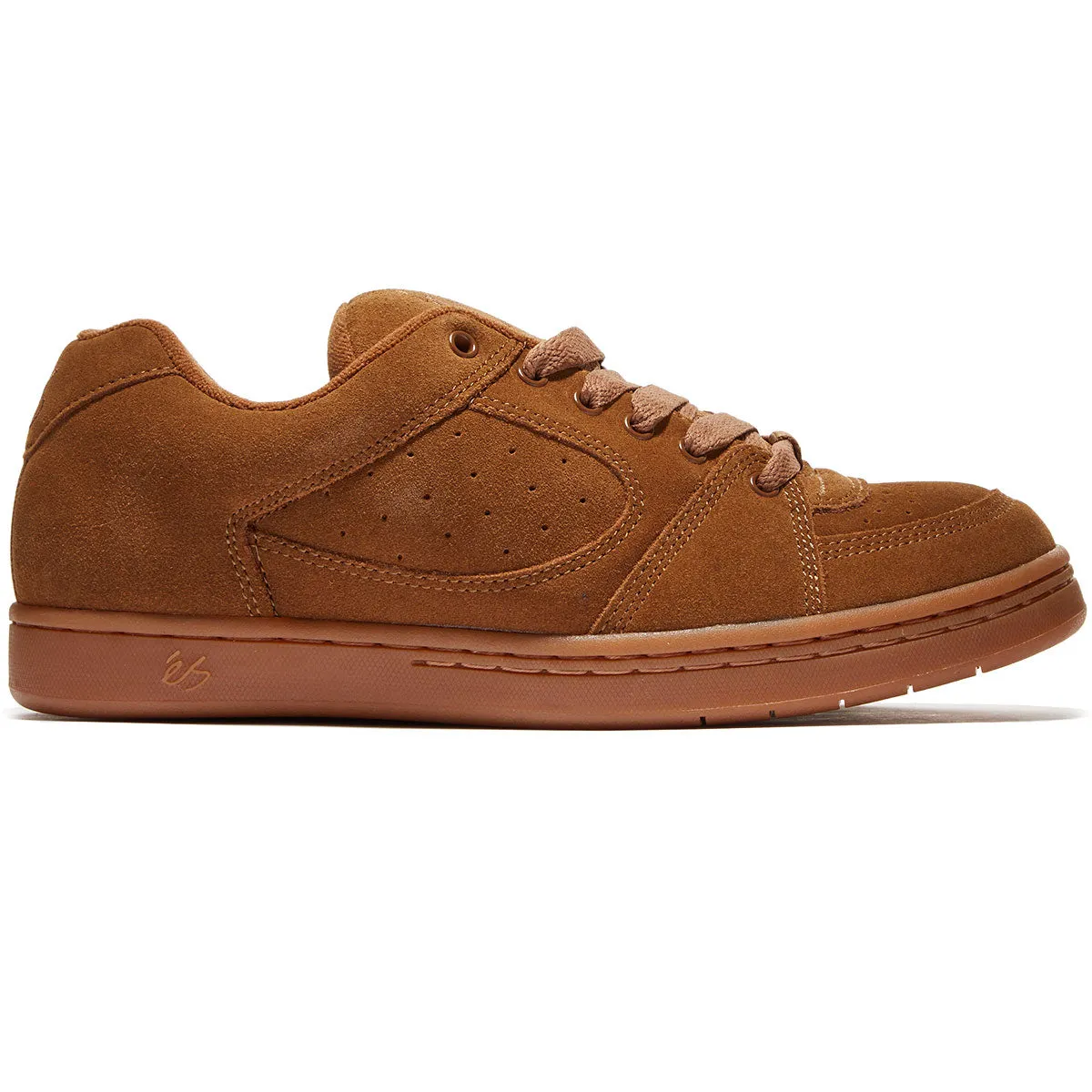 eS Accel Og Shoes - Brown/Gum Shock   Absorbing Side Balance