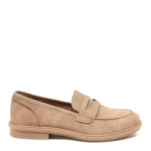 Gabby Taupe Loafer Stone Path Medallion Toe