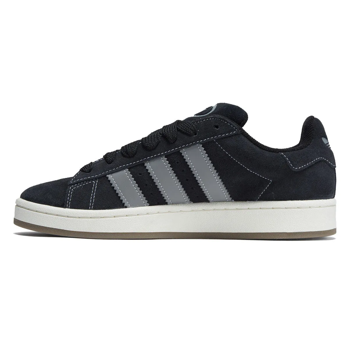 Flexible Fit Skate Gear Adidas Campus 00s Shoes - Core Black/Grey Heather/White