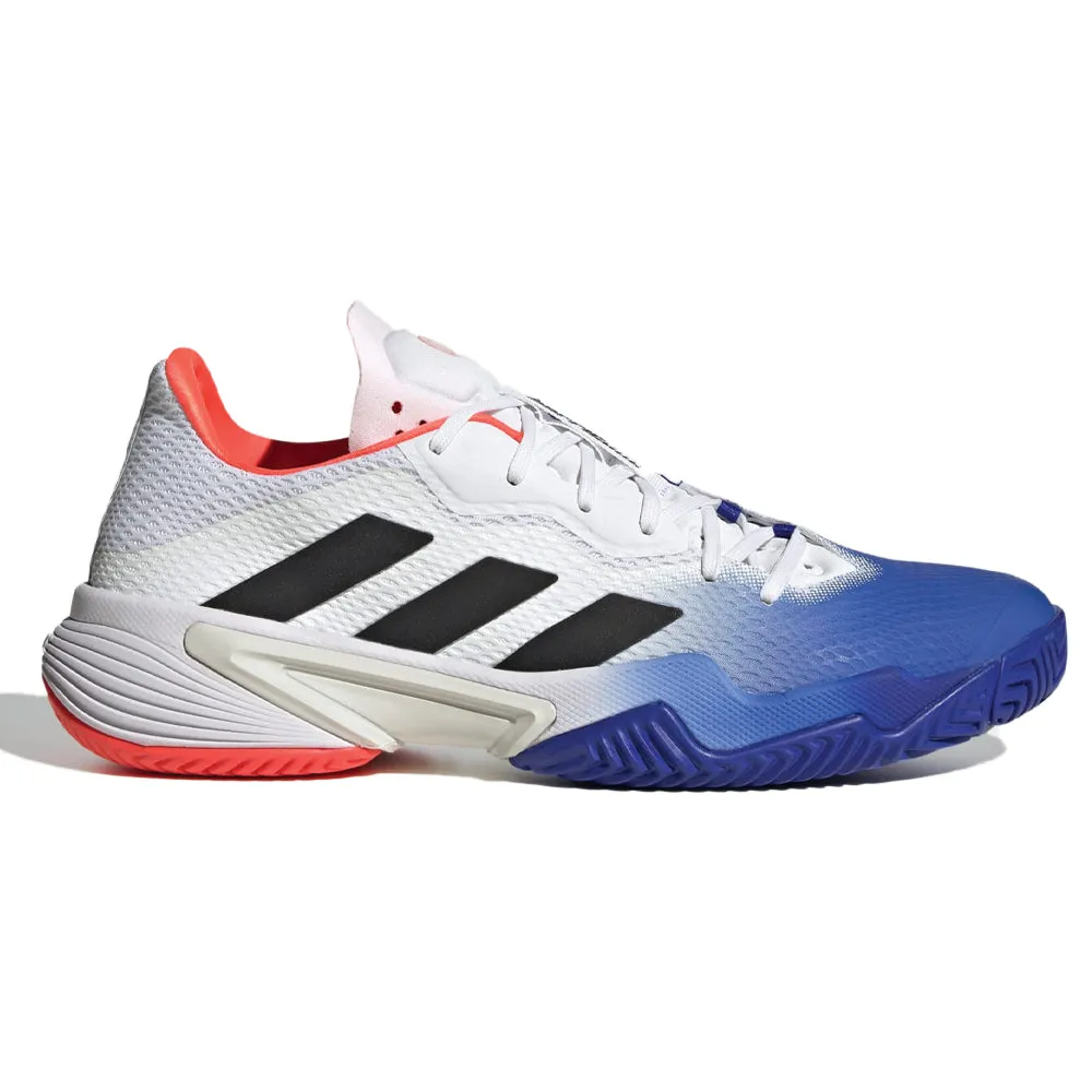 Easy Slip adidas Barricade All Surface Tennis Shoe (Mens) - Lucid Blue/Core Black/Solar Red