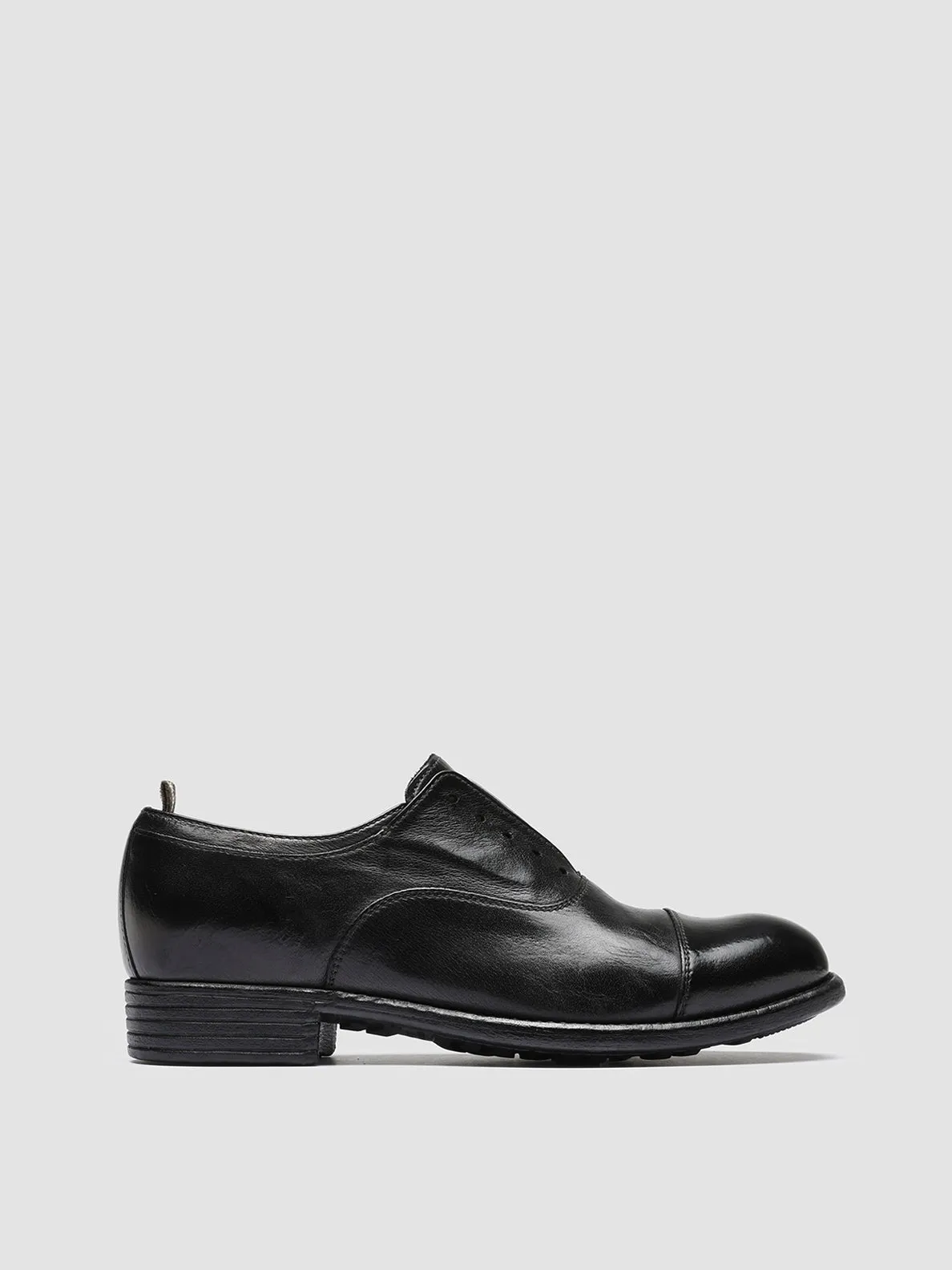 CALIXTE 003 - Black Leather Oxford Shoes River Cross Mom Fit
