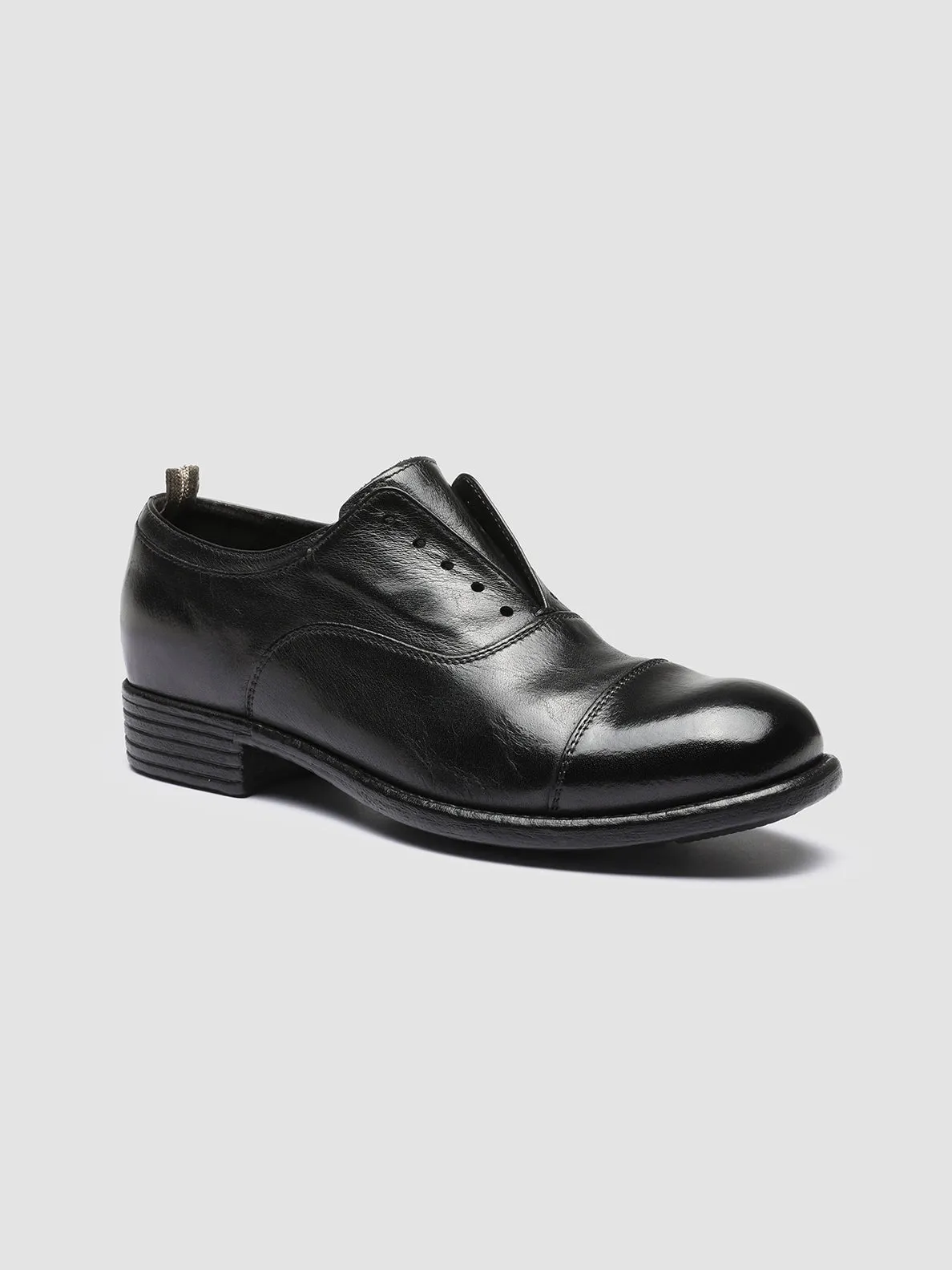 Short Trip CALIXTE 003 - Black Leather Oxford Shoes