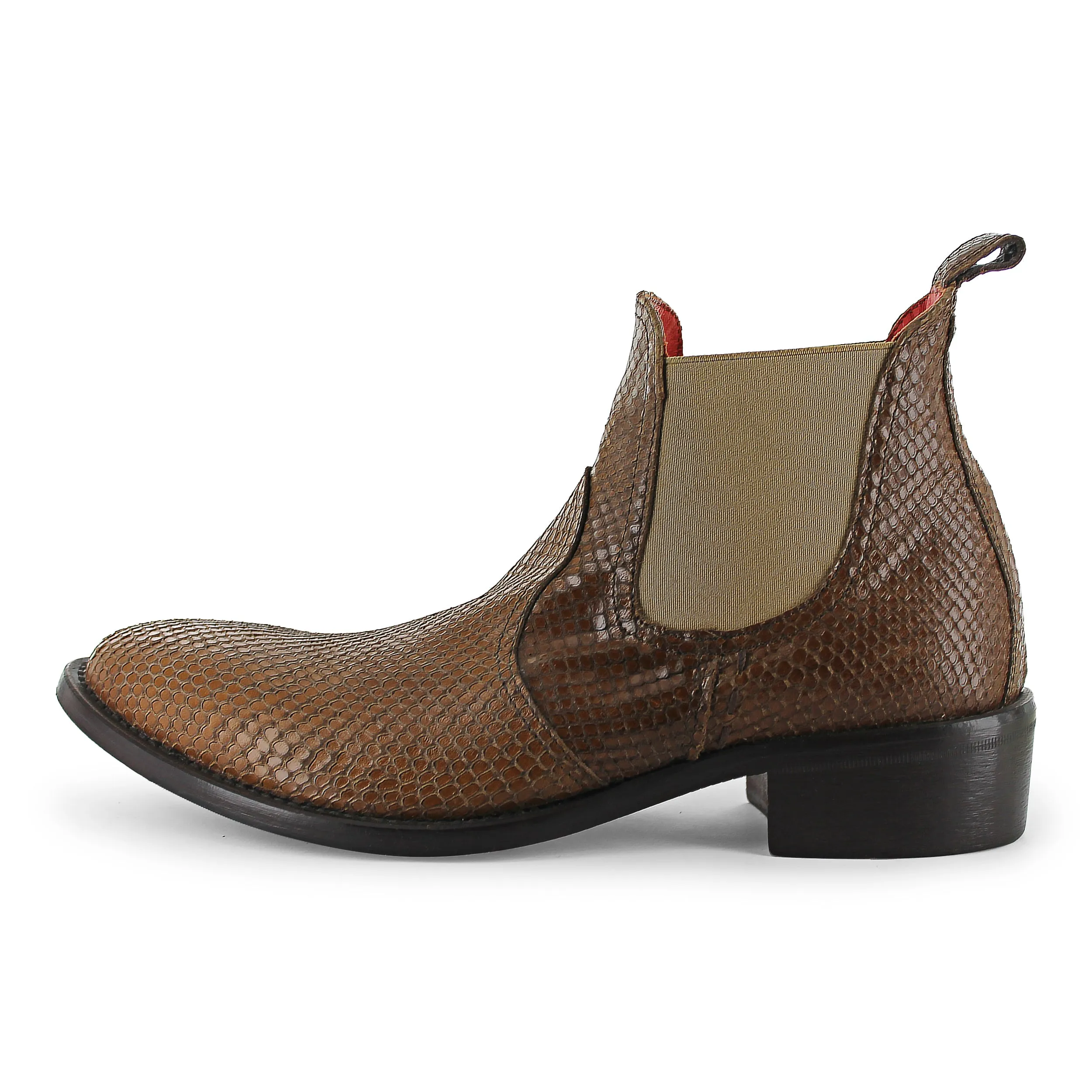 Urban Comfort Look R7701 - Brown Snake Print Chelsea Boot