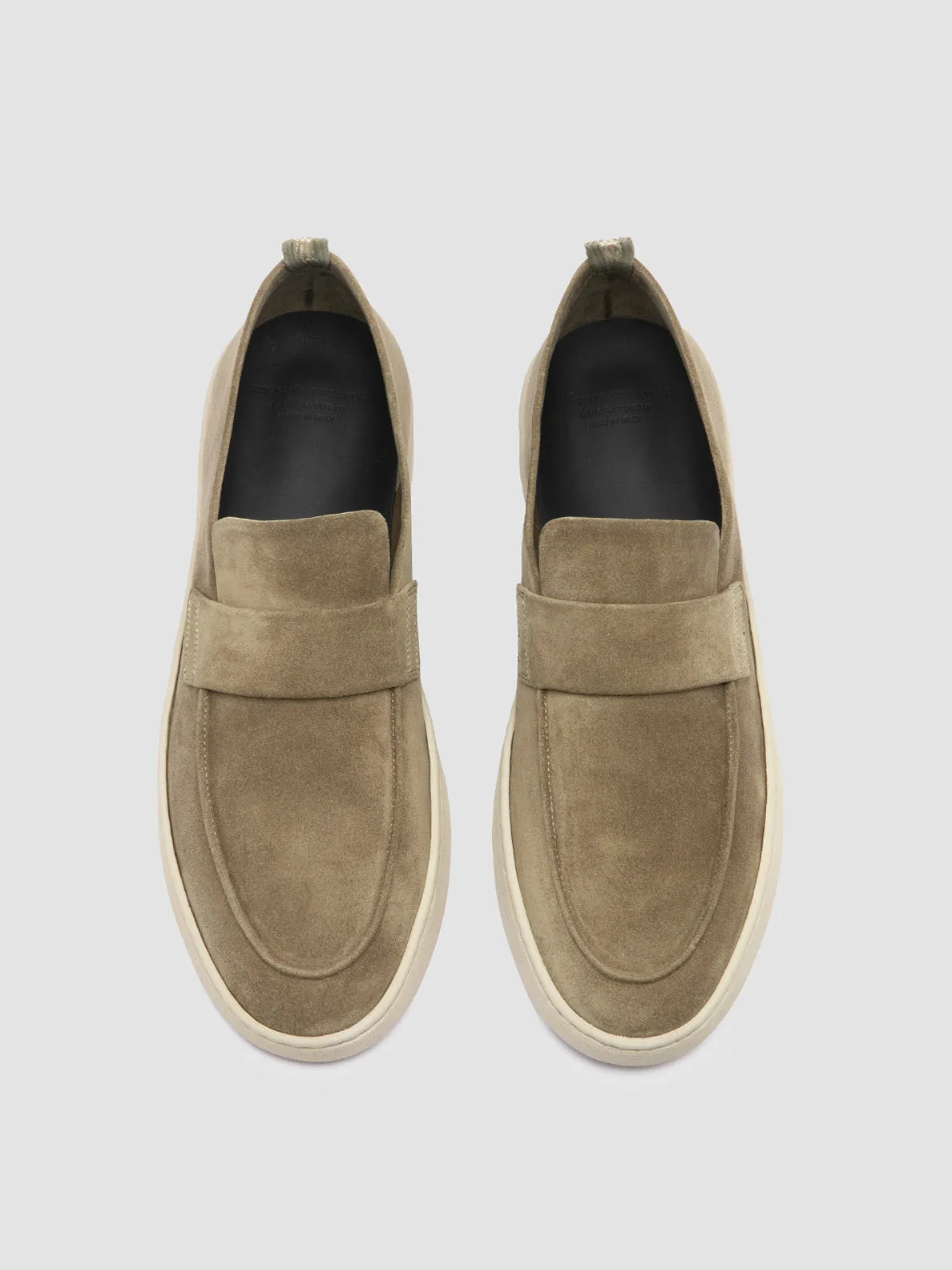 Timeless Style Ventilated Fit HERBIE 001 - Taupe Suede Penny Loafers