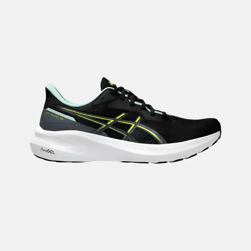 narrow-fit shoes Forest running need Asics GT-1000 13 Men Running Shoes -Black/Safety Yellow