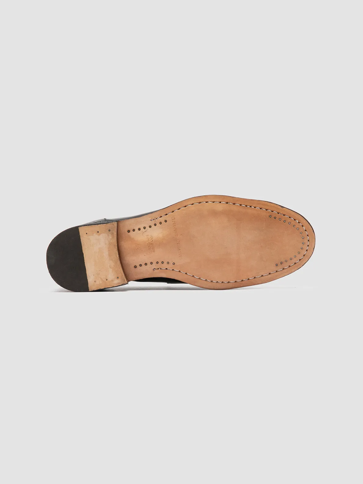 True Firm SOLITUDE 001 - Black Leather Penny Loafers