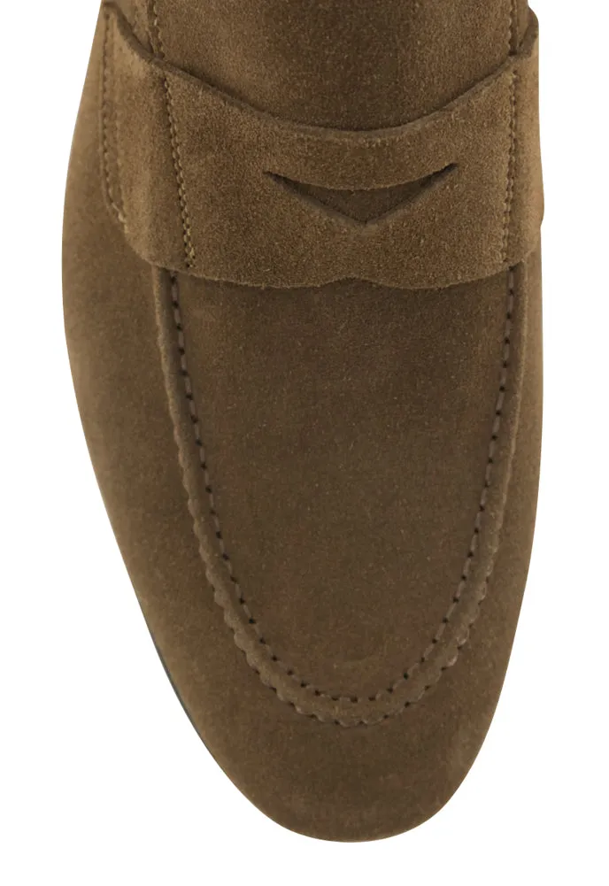 Durable Material Fiori Di Lusso Brown Penny Loafers