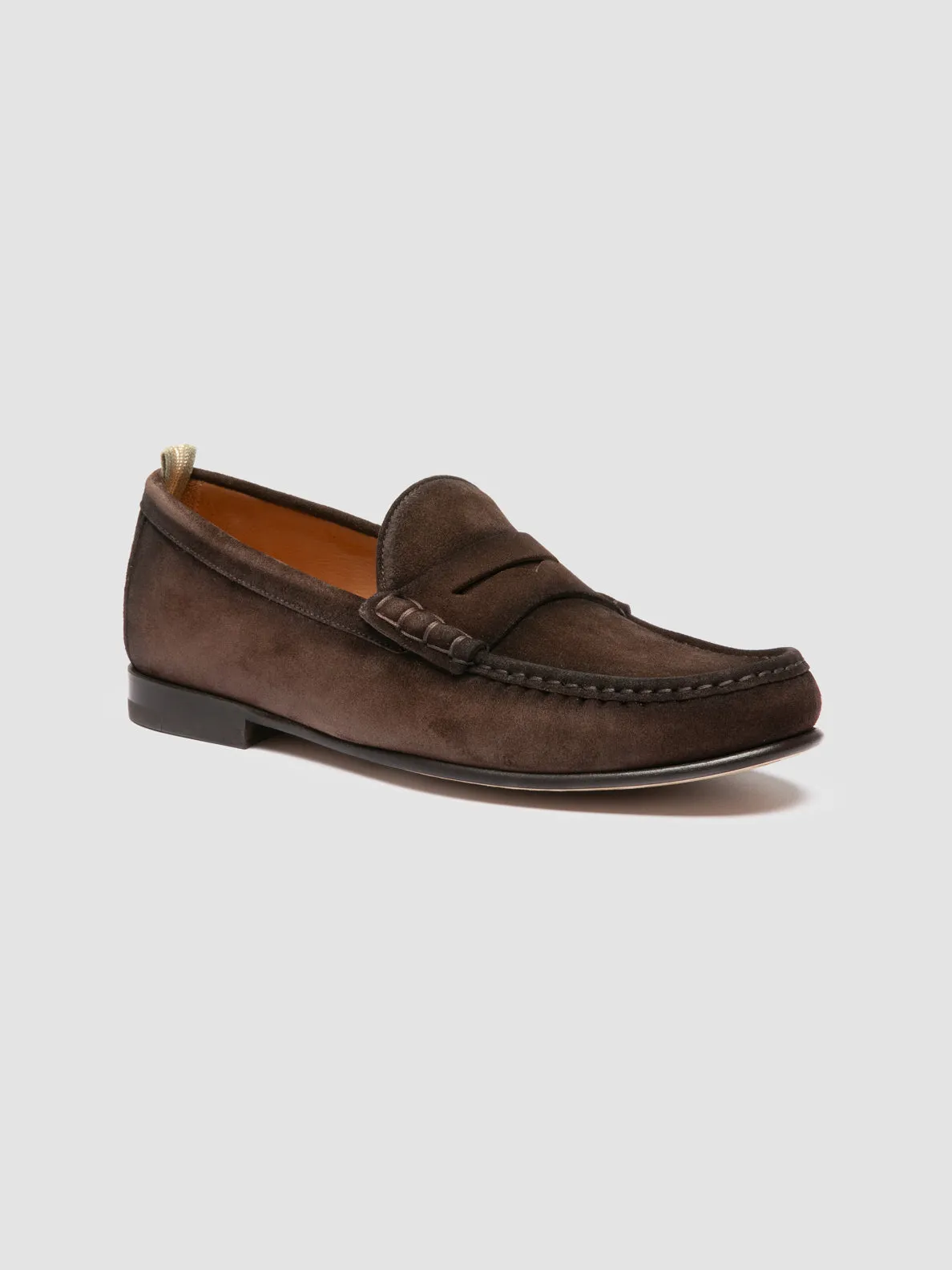 BALFRON 002 - Dark Brown Suede Penny Loafer Ground Power