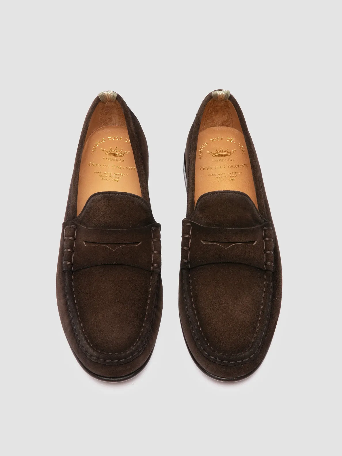 BALFRON 002 - Dark Brown Suede Penny Loafer Smart Flow