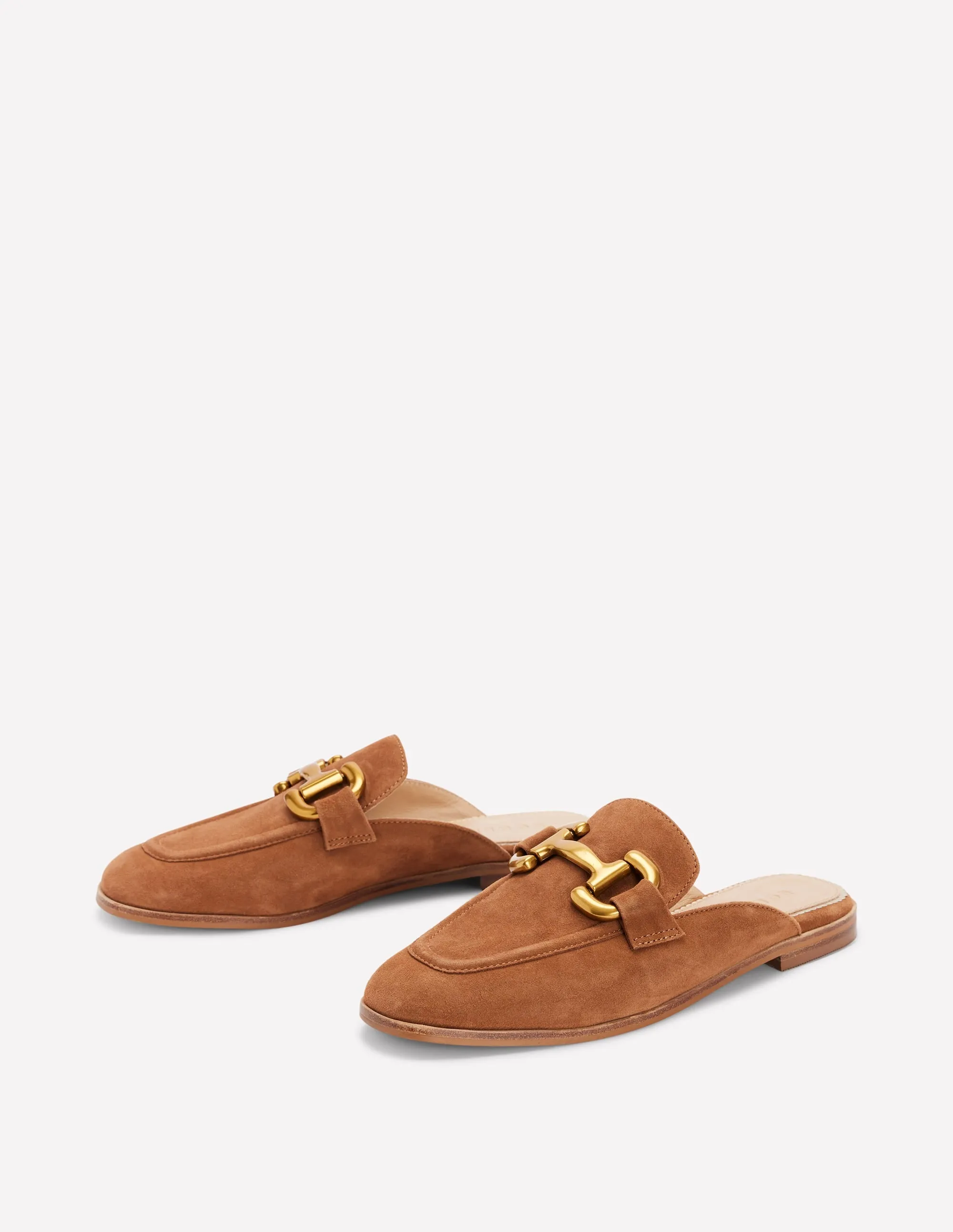 Iris Snaffle Mule Loafers-Tan Clean Step