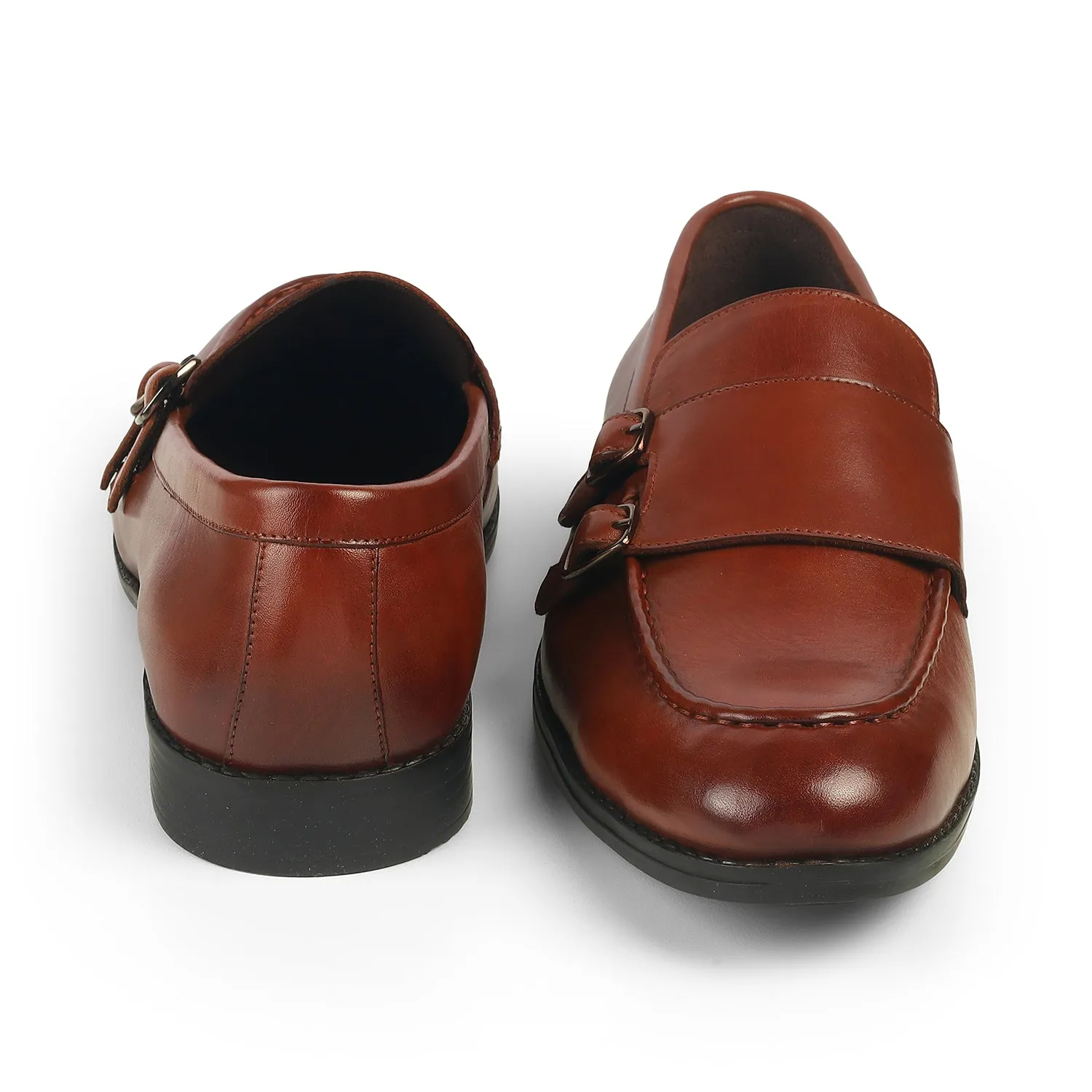 Shine Keep Tresmode Bondy Tan Men's Double Monk Shoes