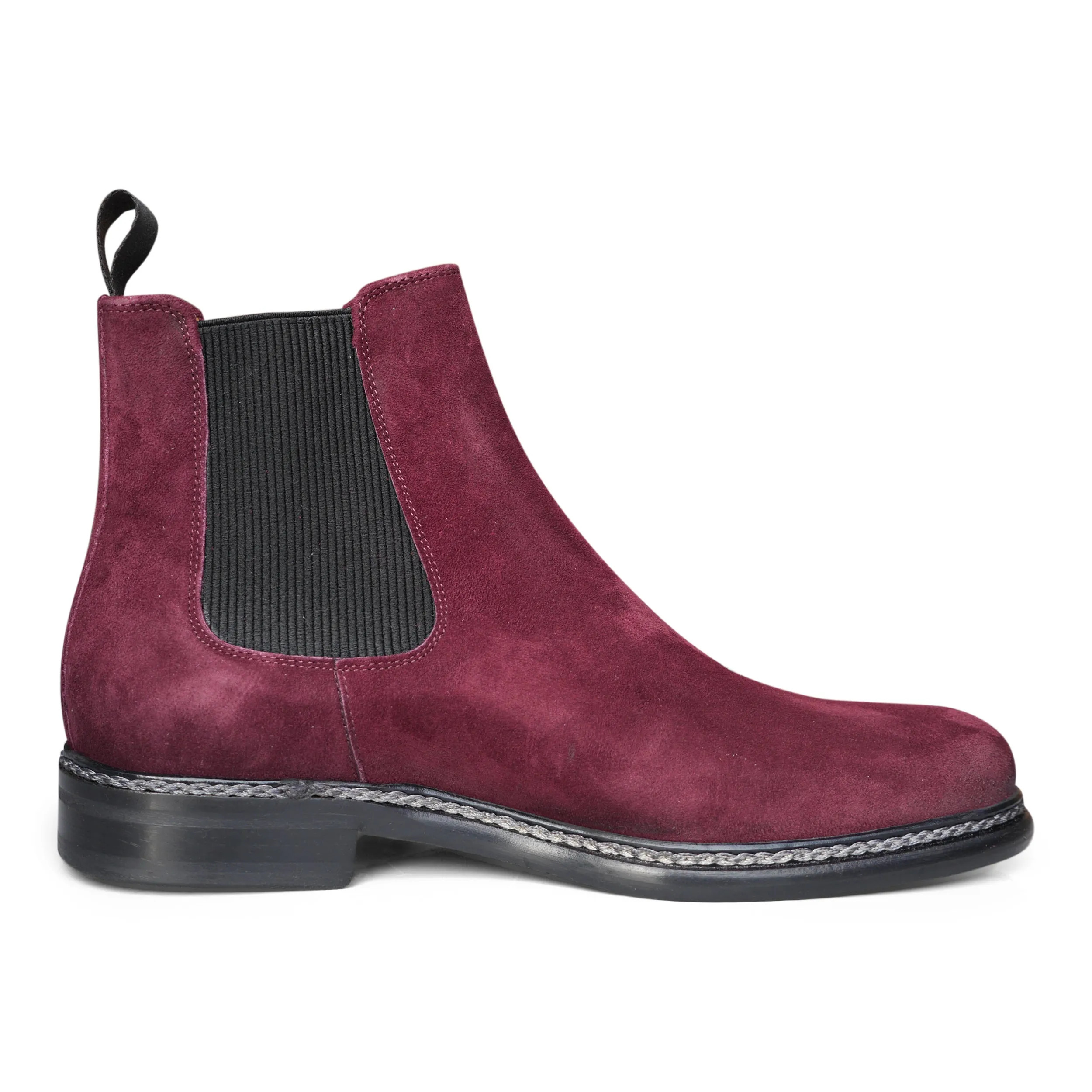 T590 - Velour Bordeaux Minimal Look Everyday Classic