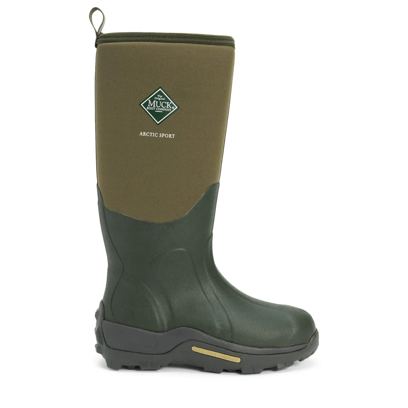 Soft Touch Slip Resistant Wear Muck Boots Unisex Arctic Sport Pull On Wellington Boot Moss